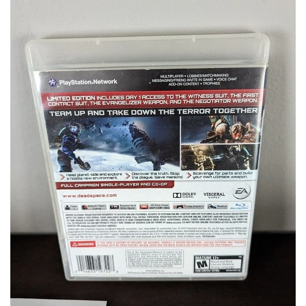 Dead Space (Sony PlayStation 3, 2008) PS3  CIB Complete* BLACK LABEL